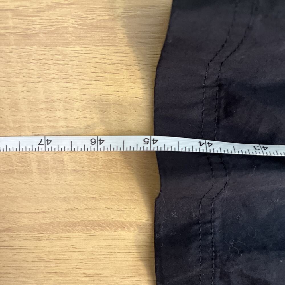 NWT Madewell Dress Size Petite Medium Poplin Smocked Maxi Black NV960 - Picture 6 of 8